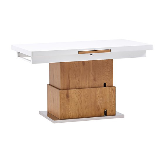 Elgin Extending White Gloss Coffee To Dining Table In Oak_9