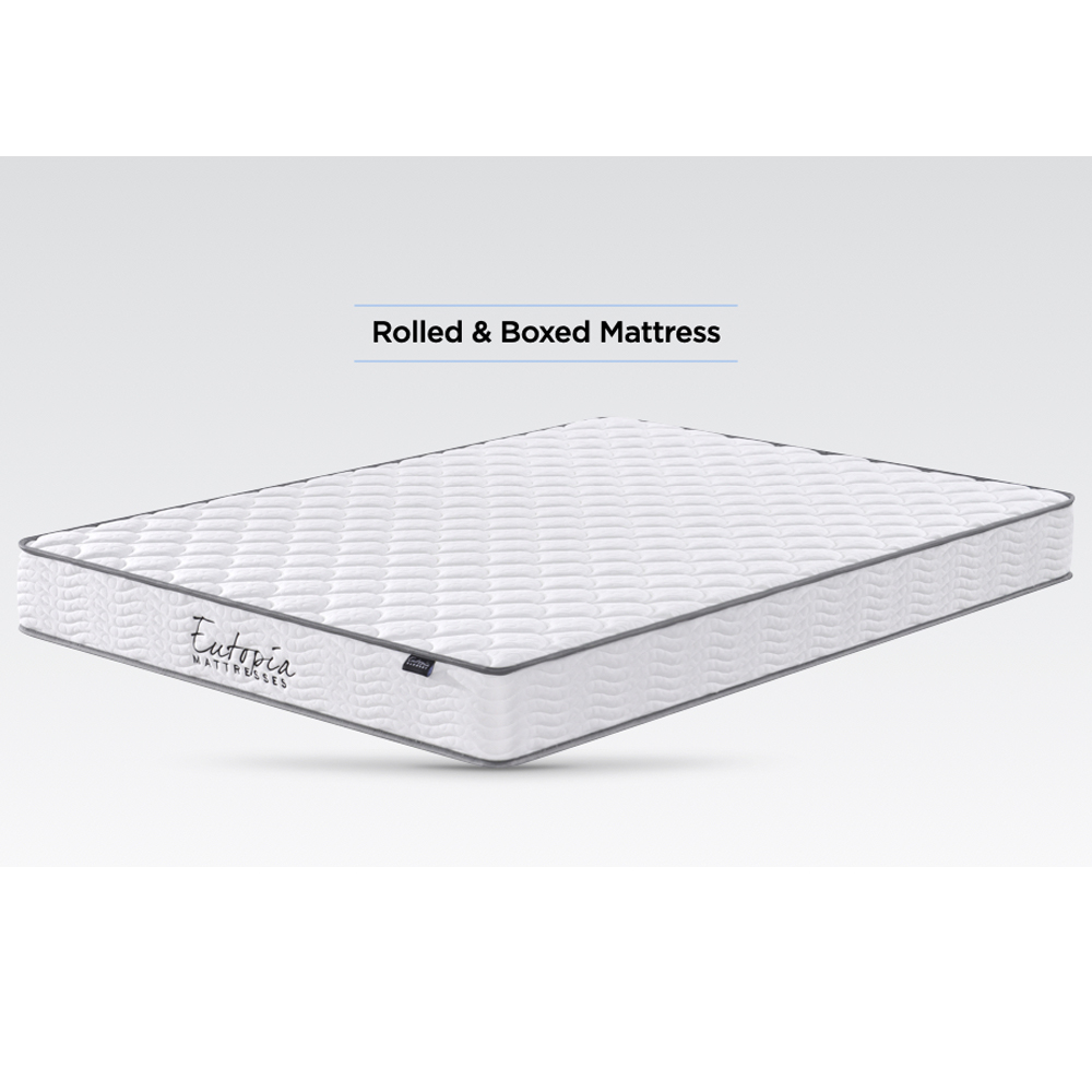 Elgin Fabric 3ft Bonnell Spring Mattress - White