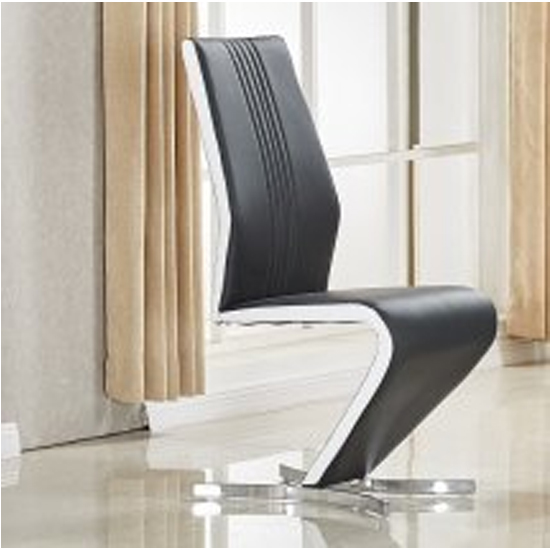 Elgin Convertible White Gloss Dining Table 6 Gia Black Chairs