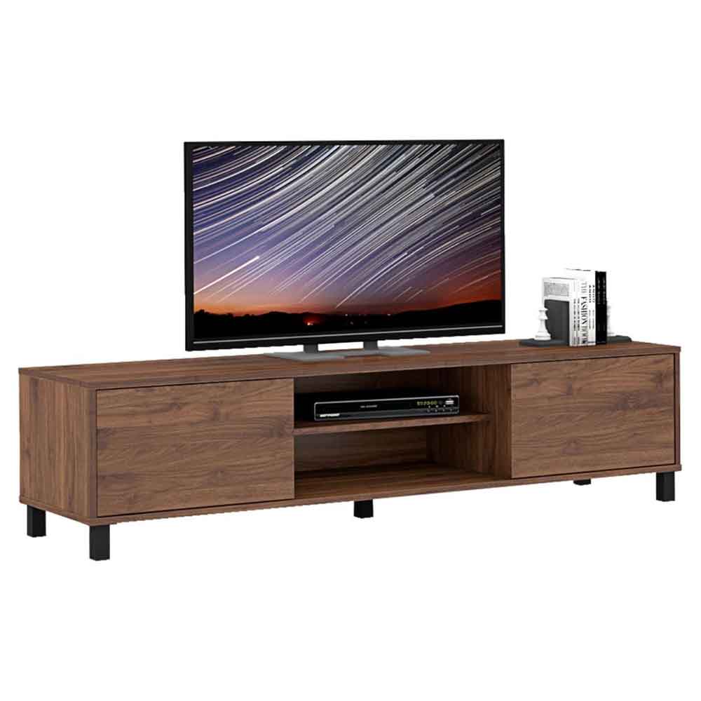 Elgin Wooden TV Stand With 2 Doors In Dark Oak