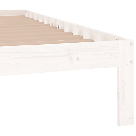 Eliada Solid Pinewood Double Bed In White