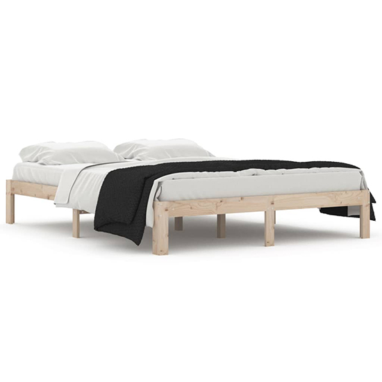 Eliada Solid Pinewood King Size Bed In Natural