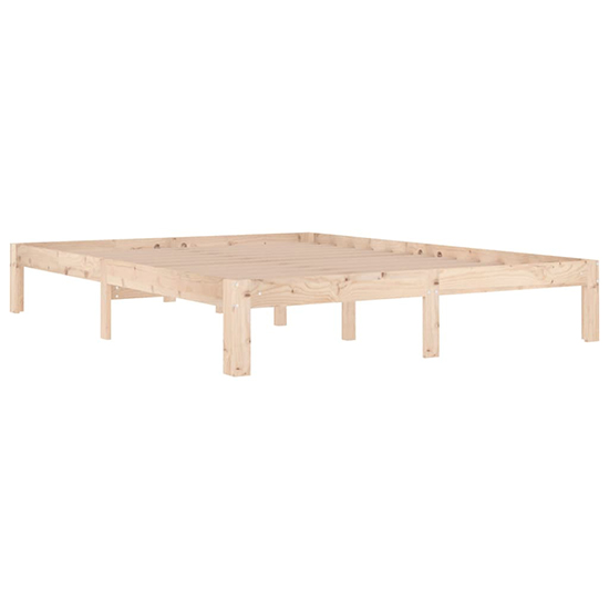 Eliada Solid Pinewood King Size Bed In Natural