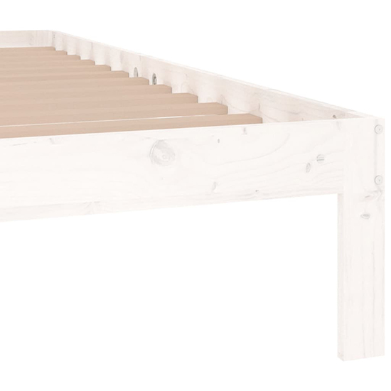 Eliada Solid Pinewood King Size Bed In White