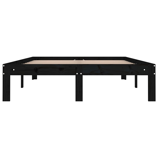 Eliada Solid Pinewood Small Double Bed In Black_4