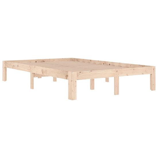 Eliada Solid Pinewood Small Double Bed In Natural