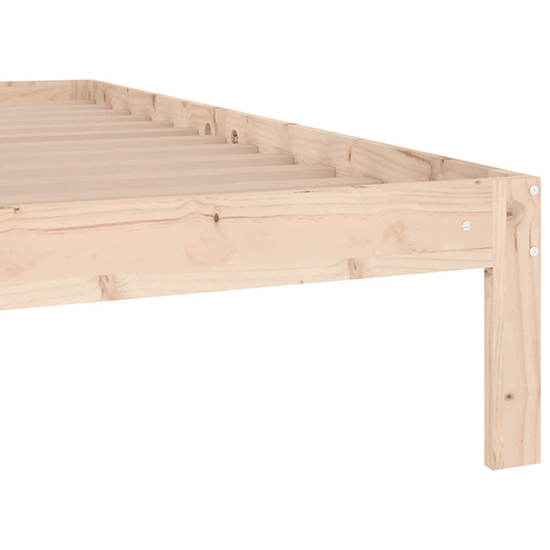 Eliada Solid Pinewood Small Double Bed In Natural