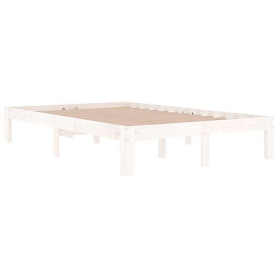 Eliada Solid Pinewood Small Double Bed In White