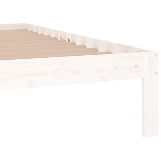 Eliada Solid Pinewood Small Double Bed In White