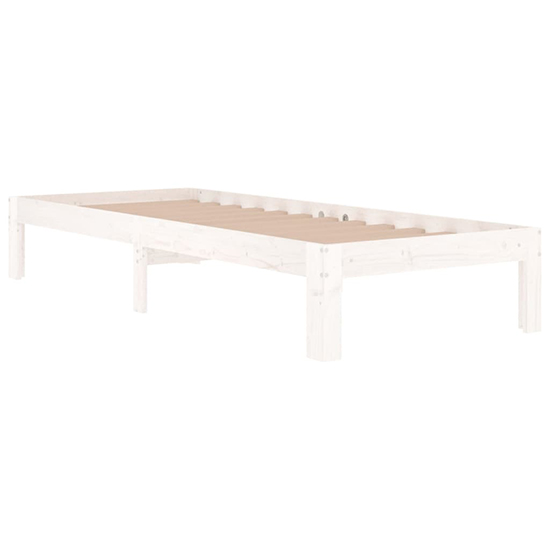 Eliada Solid Pinewood Small Single Bed In White