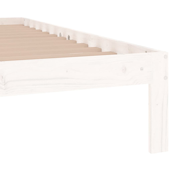 Eliada Solid Pinewood Small Single Bed In White