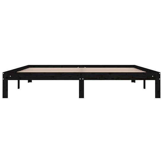 Eliada Solid Pinewood Super King Size Bed In Black_4