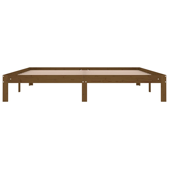 Eliada Solid Pinewood Super King Size Bed In Honey Brown_4