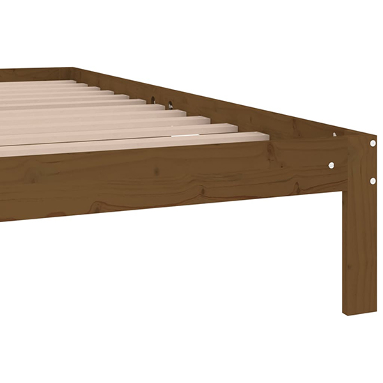 Eliada Solid Pinewood Super King Size Bed In Honey Brown_5
