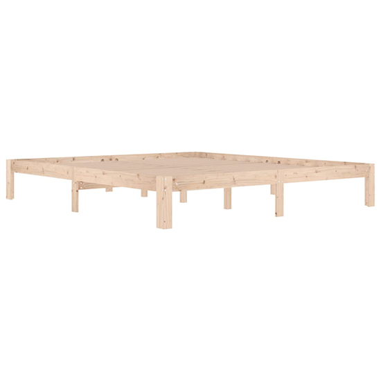 Eliada Solid Pinewood Super King Size Bed In Natural