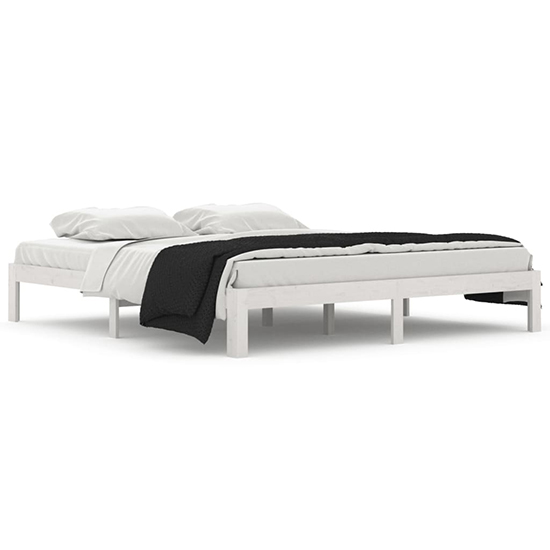 Eliada Solid Pinewood Super King Size Bed In White_2