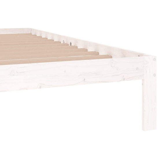 Eliada Solid Pinewood Super King Size Bed In White_5