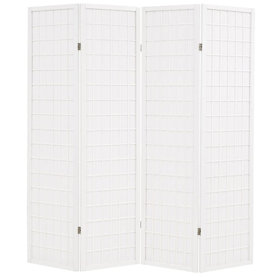 Elif Folding 4 Panels 160cm x 170cm Room Divider In White