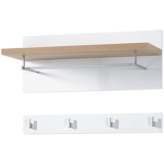Elina Wall Mounted Coat Rack In White And Sonoma Oak 40 Best Sonoma Coat Rack Elina Wall Mounted Coat Rack In White And Sonoma Oak 40 Best Sonoma Coat Rack