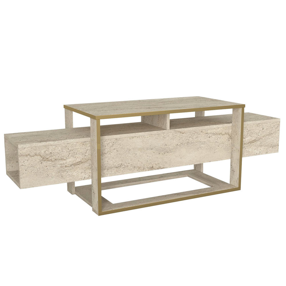 Elinda Wooden TV Stand In Travertine