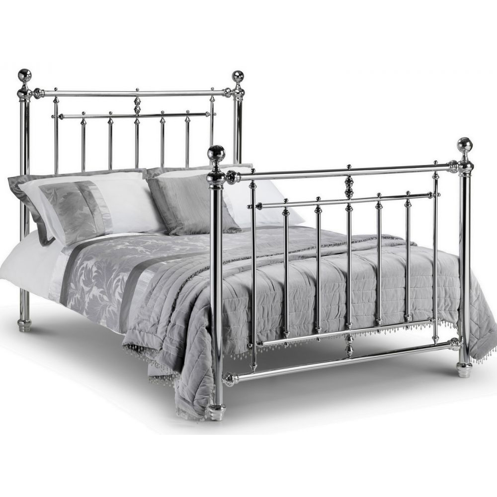 Read more about Eliot metal king size bed in chrome