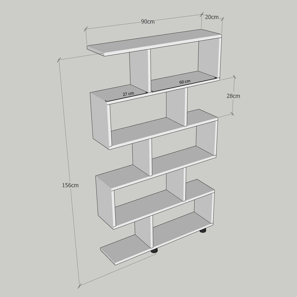 Elira Wooden Bookcase With 11 Shelves In Pine