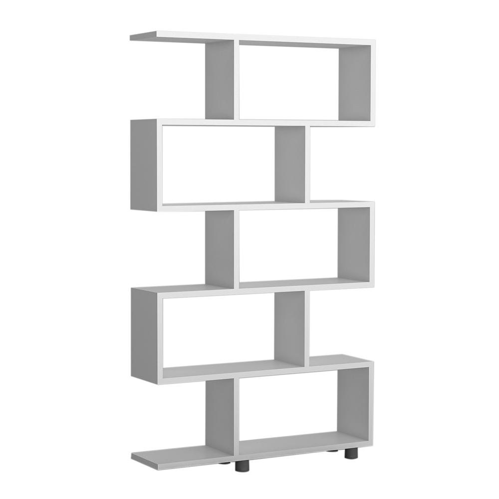 Elira Wooden Bookcase With 11 Shelves In White
