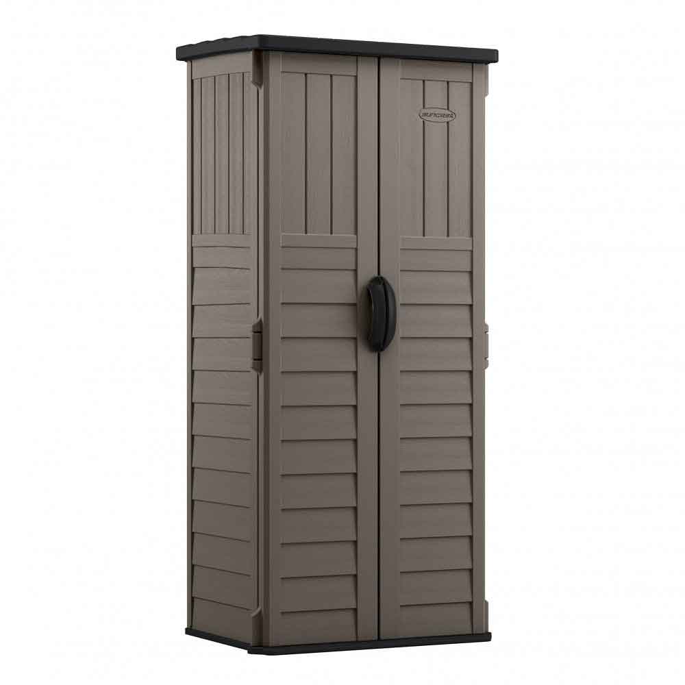 Elite Reinforced Resin Garden Storage Cabinet in Stone Grey