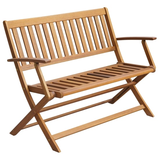 Photo of Eliza wooden garden seating bench in natural