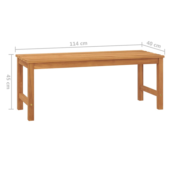 Eliza Wooden Garden Seating Bench In Oak