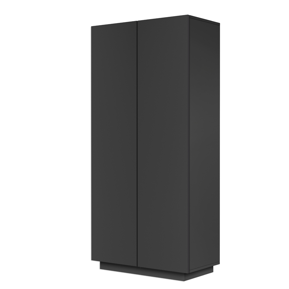 Elizabethton Wooden Wardrobe With 2 Doors In Anthracite