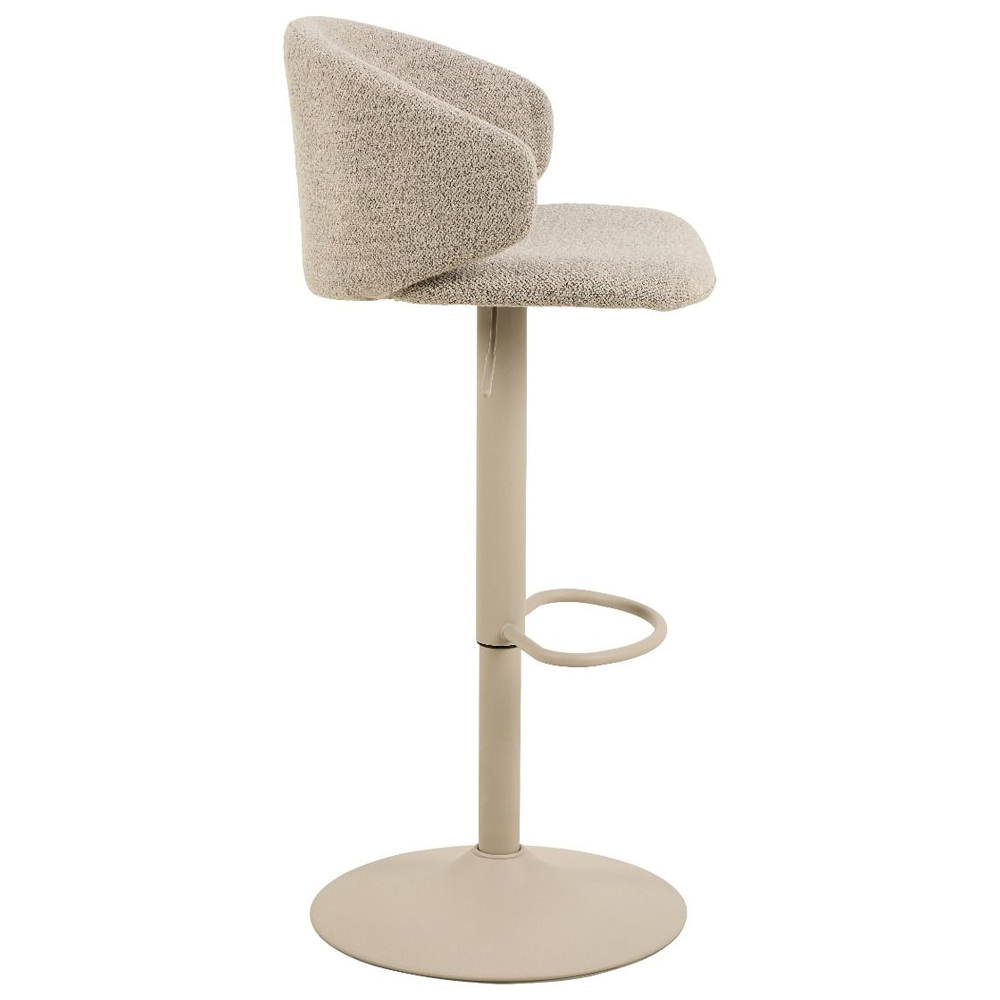 Elyria Fabric Bar Stools In Pair - Beige