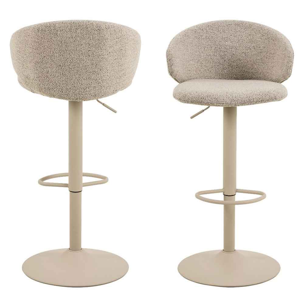 Elkhorn Beige Fabric Dining Chairs In Pair