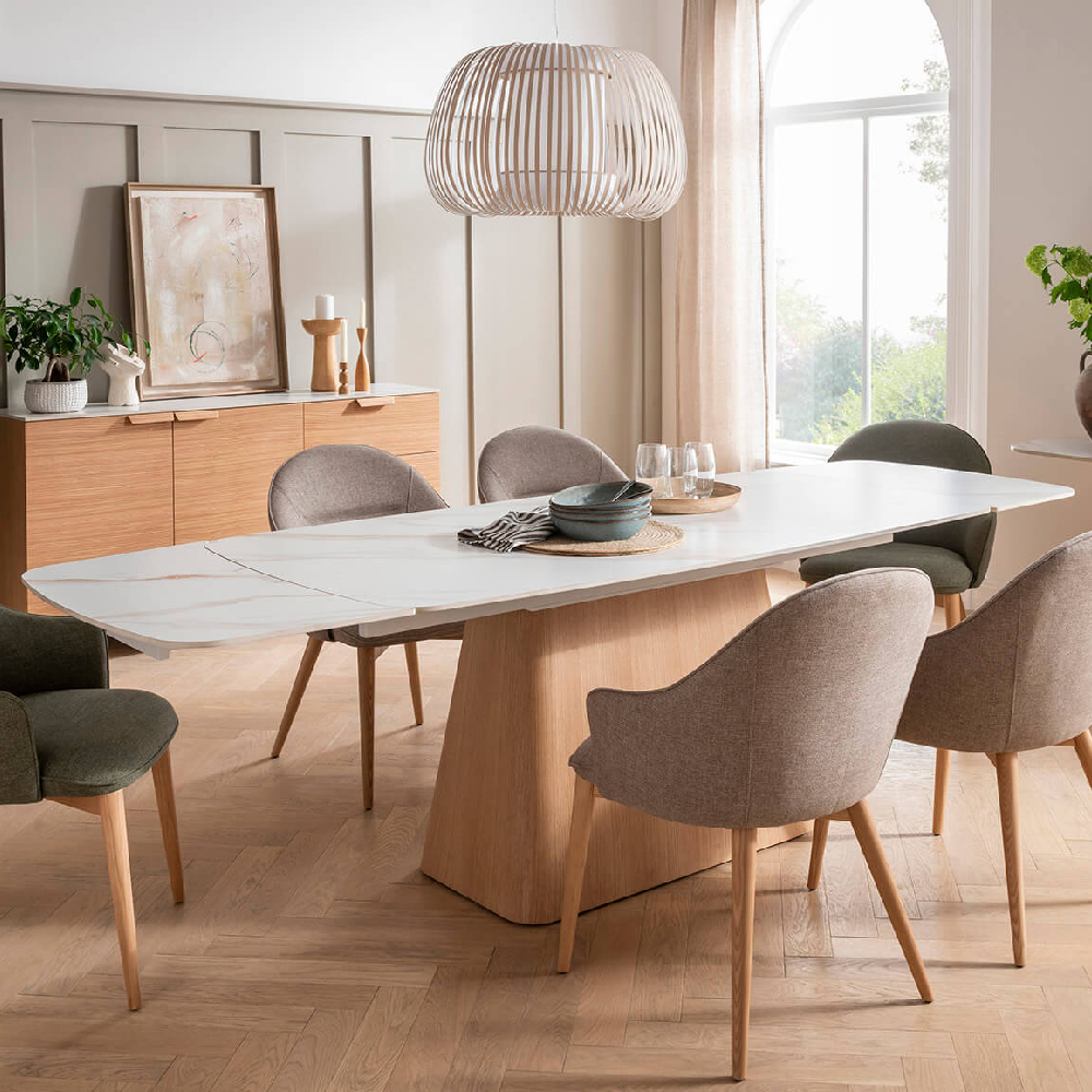 Read more about Elkhorn ceramic extending dining table in sand