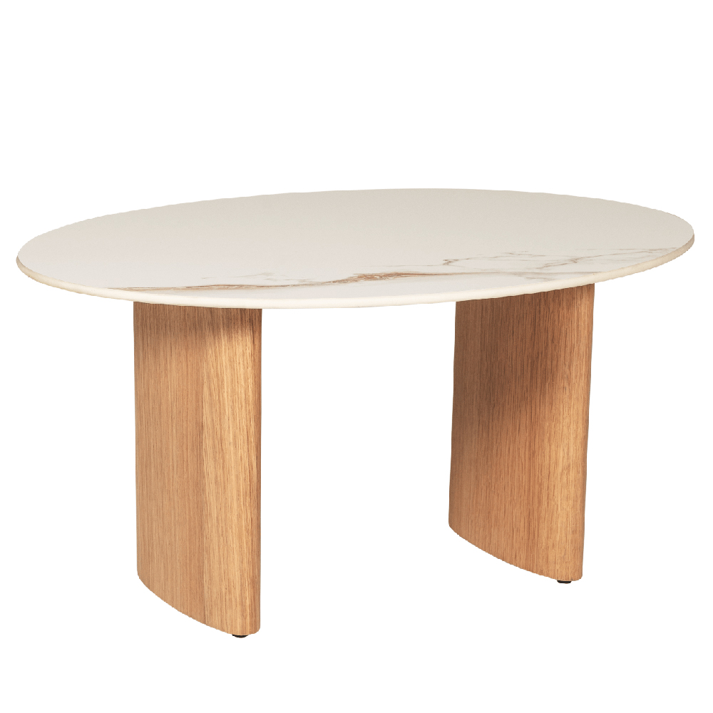 Read more about Elkhorn ceramic oval coffee table in sand