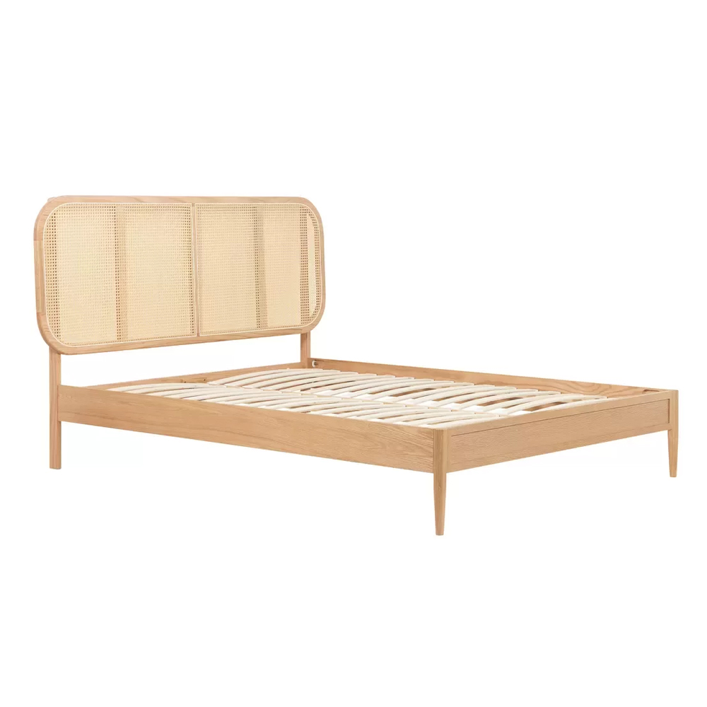 Elkhorn Wooden Double Bed In Oak