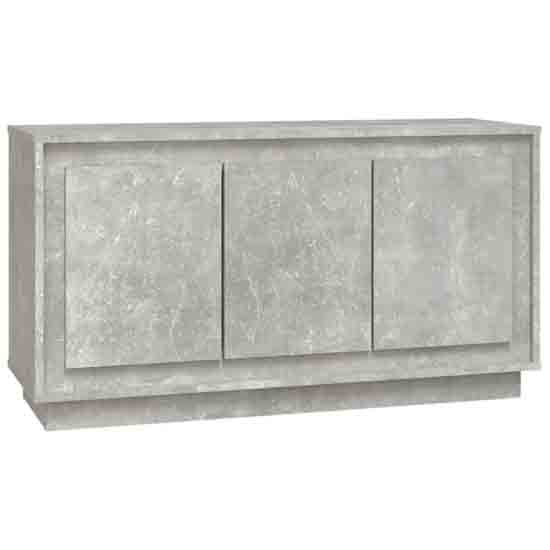Elkin Wooden Sideboard With 3 Doors In Concrete Grey
