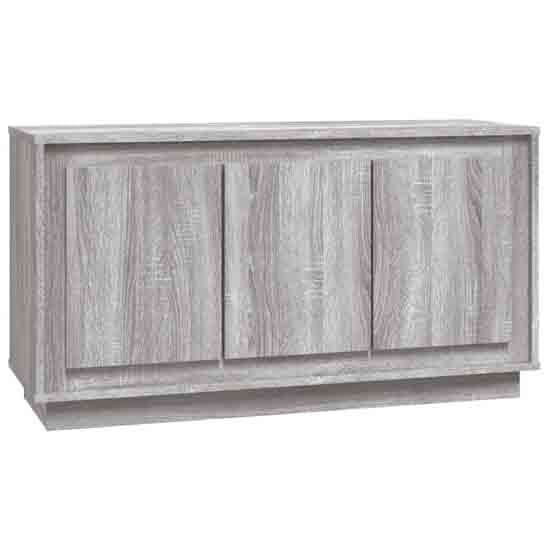 Elkin Wooden Sideboard With 3 Doors In Grey Sonoma