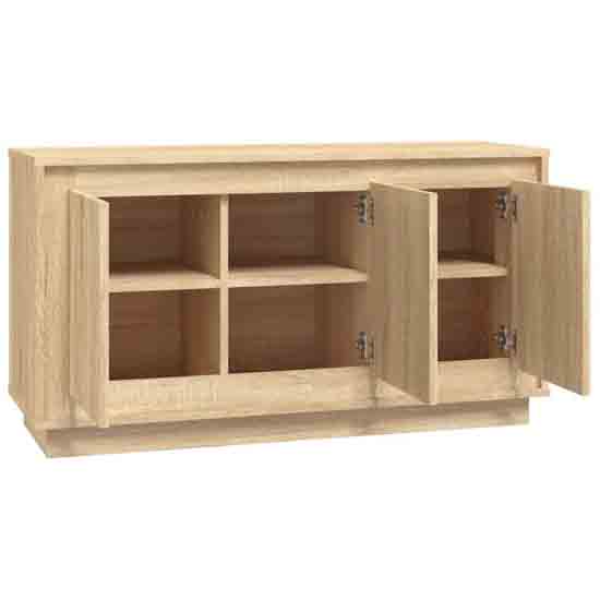 Elkin Wooden Sideboard With 3 Doors In Sonoma Oak