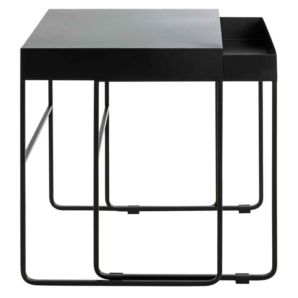 Ellensburg Two Square Metal End Table In Black