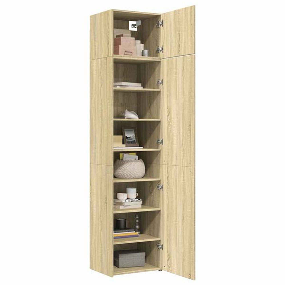 Ellery 50cm Slim Wooden Storage Cabinet with 2 Doors in Sonoma Oak