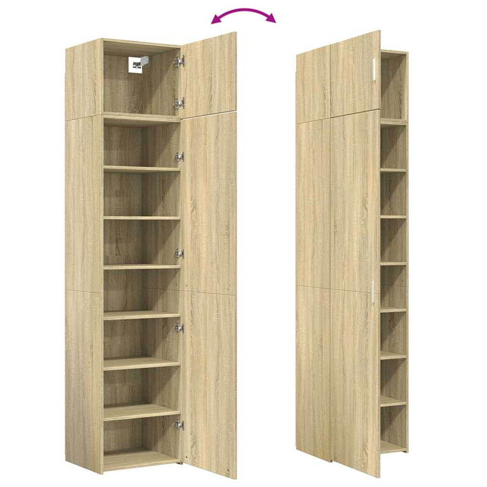 Ellery 50cm Slim Wooden Storage Cabinet with 2 Doors in Sonoma Oak
