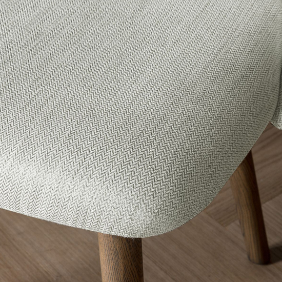 Elliata Natural Fabric Dining Chairs In Pair