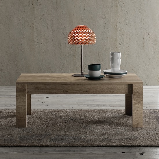 Ellie Wooden Coffee Table Rectangular In Canyon Oak Furniture in
