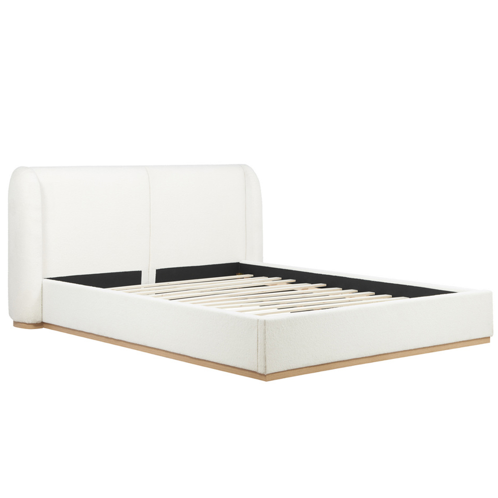 Ellijay Fabric Double Bed In White