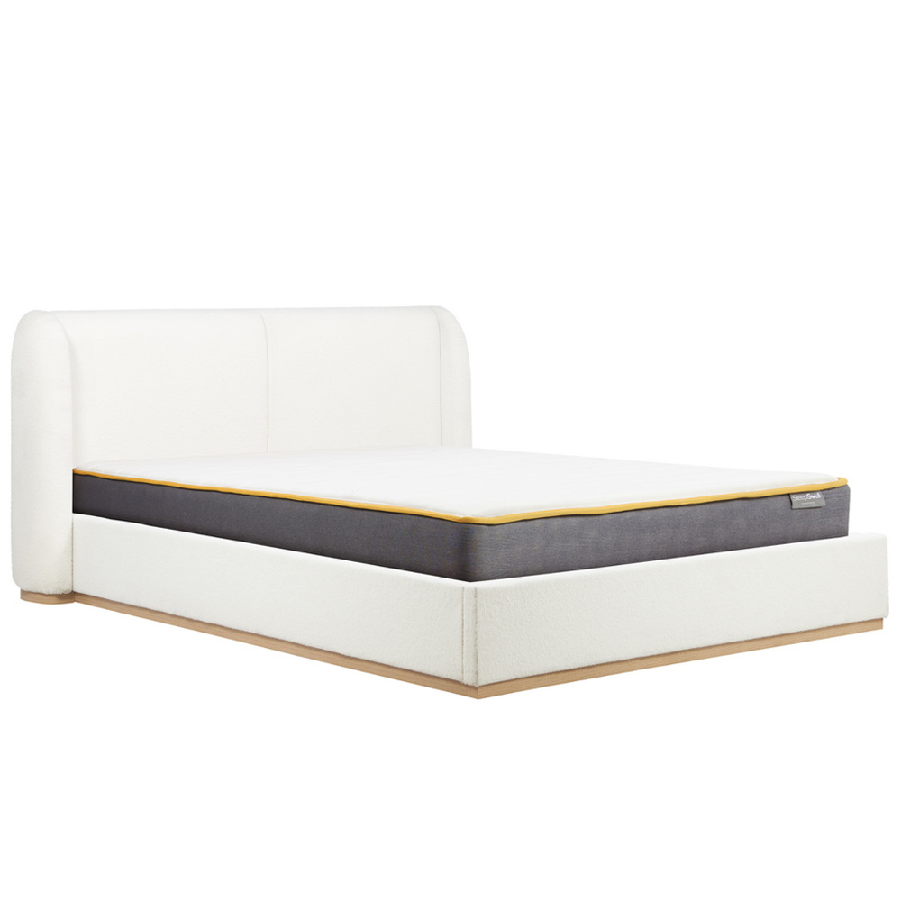 Ellijay Fabric King Size Bed In White