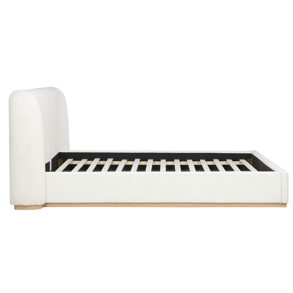 Ellijay Fabric King Size Bed In White