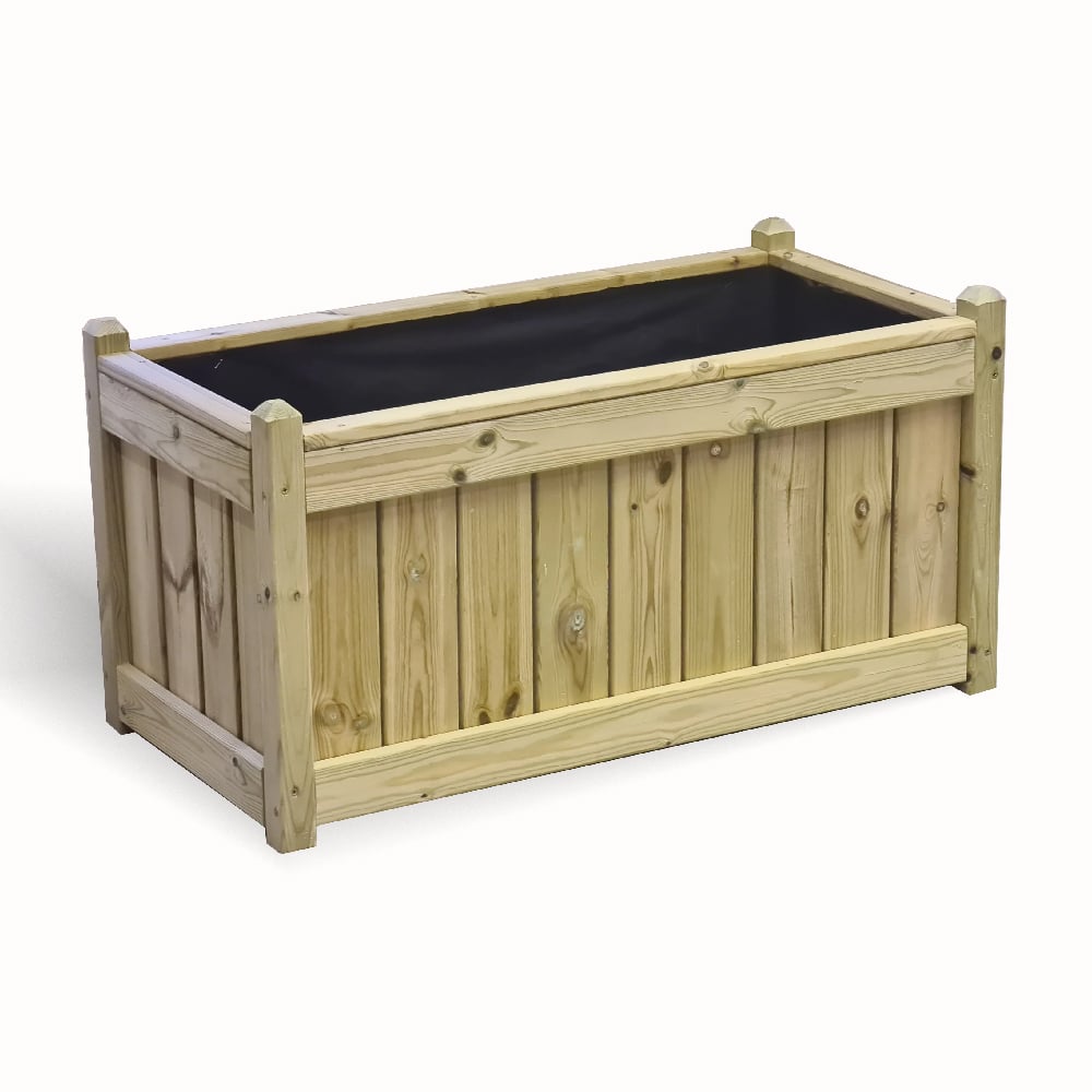 Product photograph of Ellijay Wooden Rectangular Planter In Natural from Furniture in Fashion