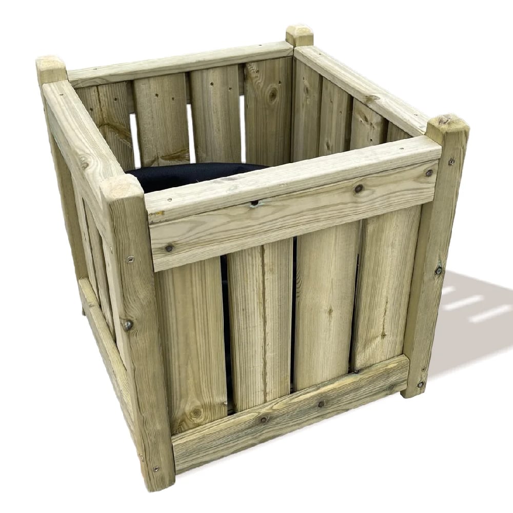 Product photograph of Ellijay Wooden Square Planter In Natural from Furniture in Fashion