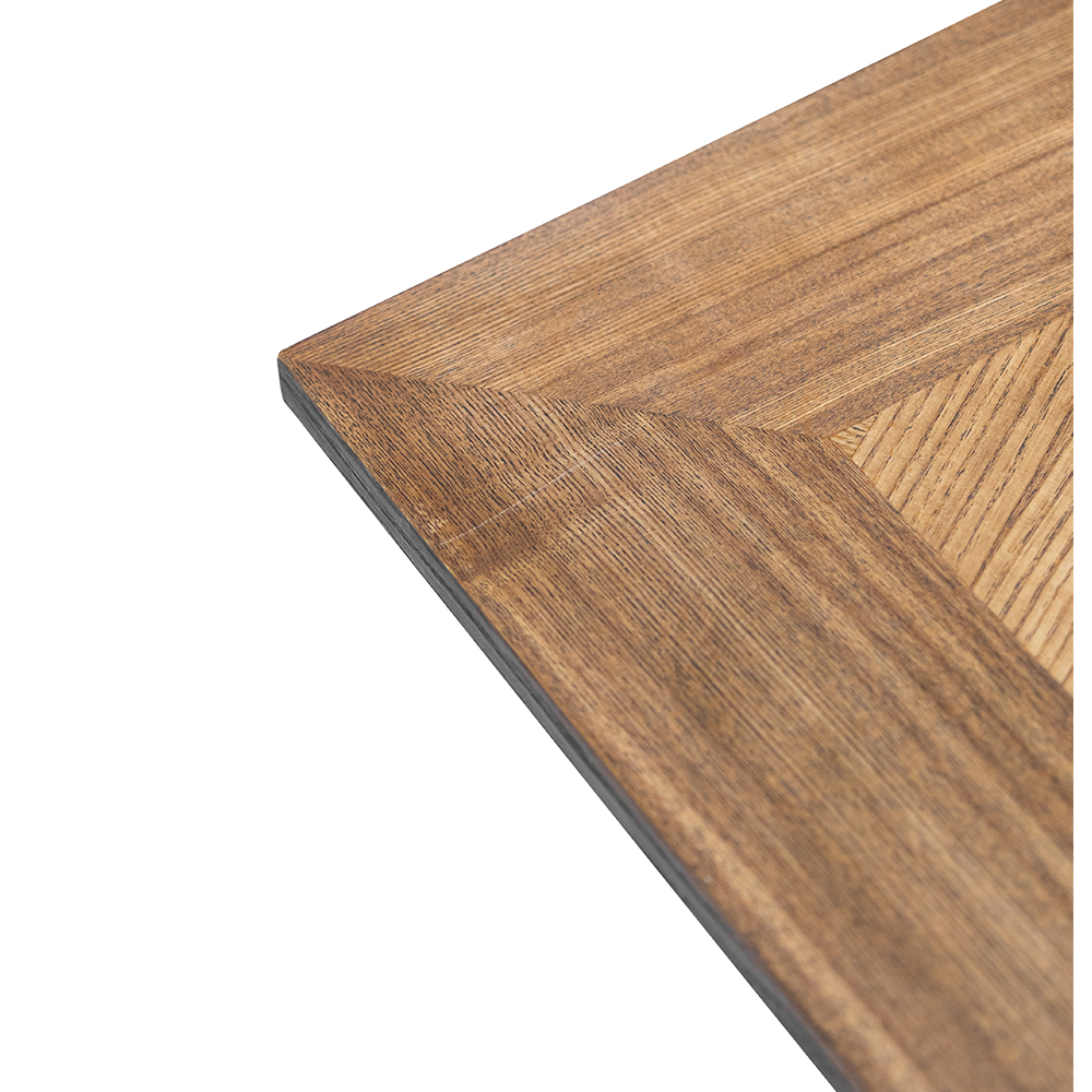 Elliot Elm Veneer Dining Table with Black Legs